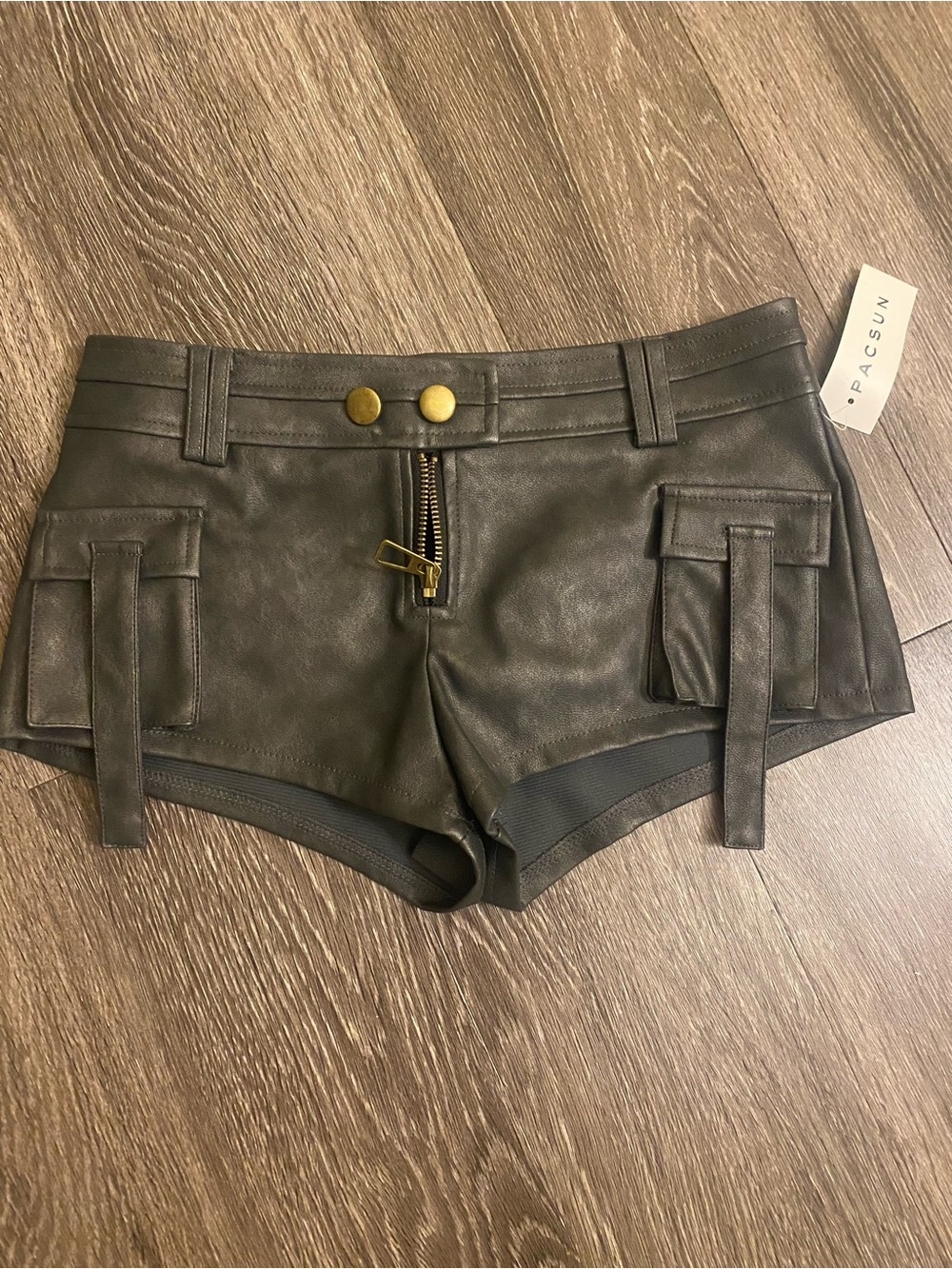Edikted Leather Shorts